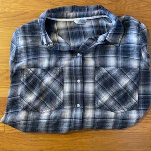 Snap-up Flannel Top